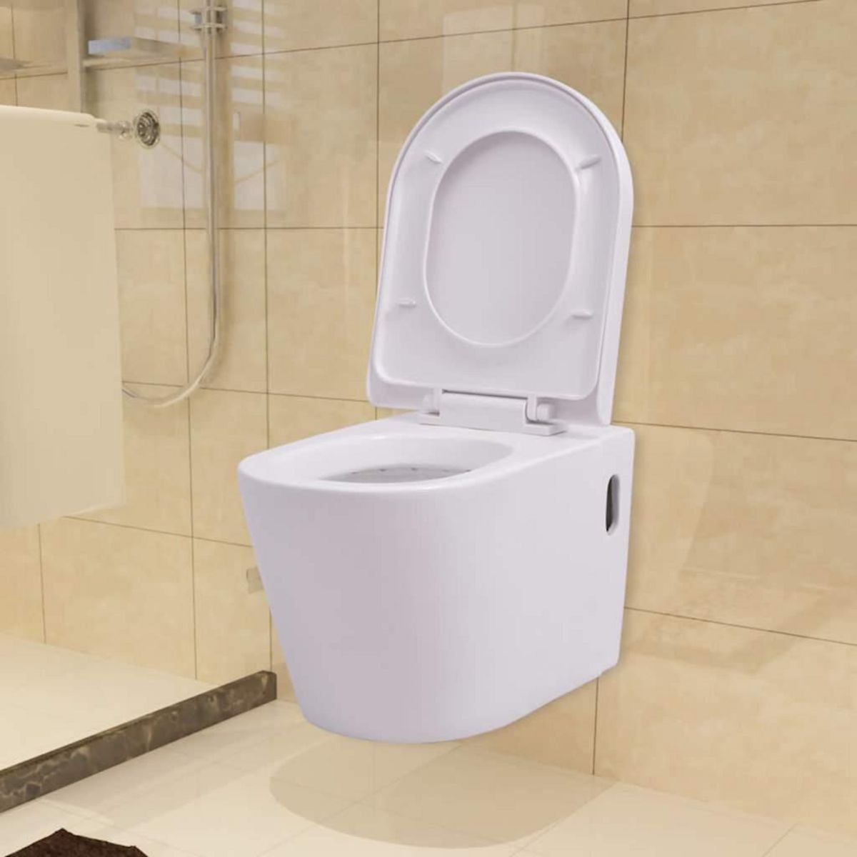 VIDAXL Toilette murale avec reservoir cache Ceramique Blanc