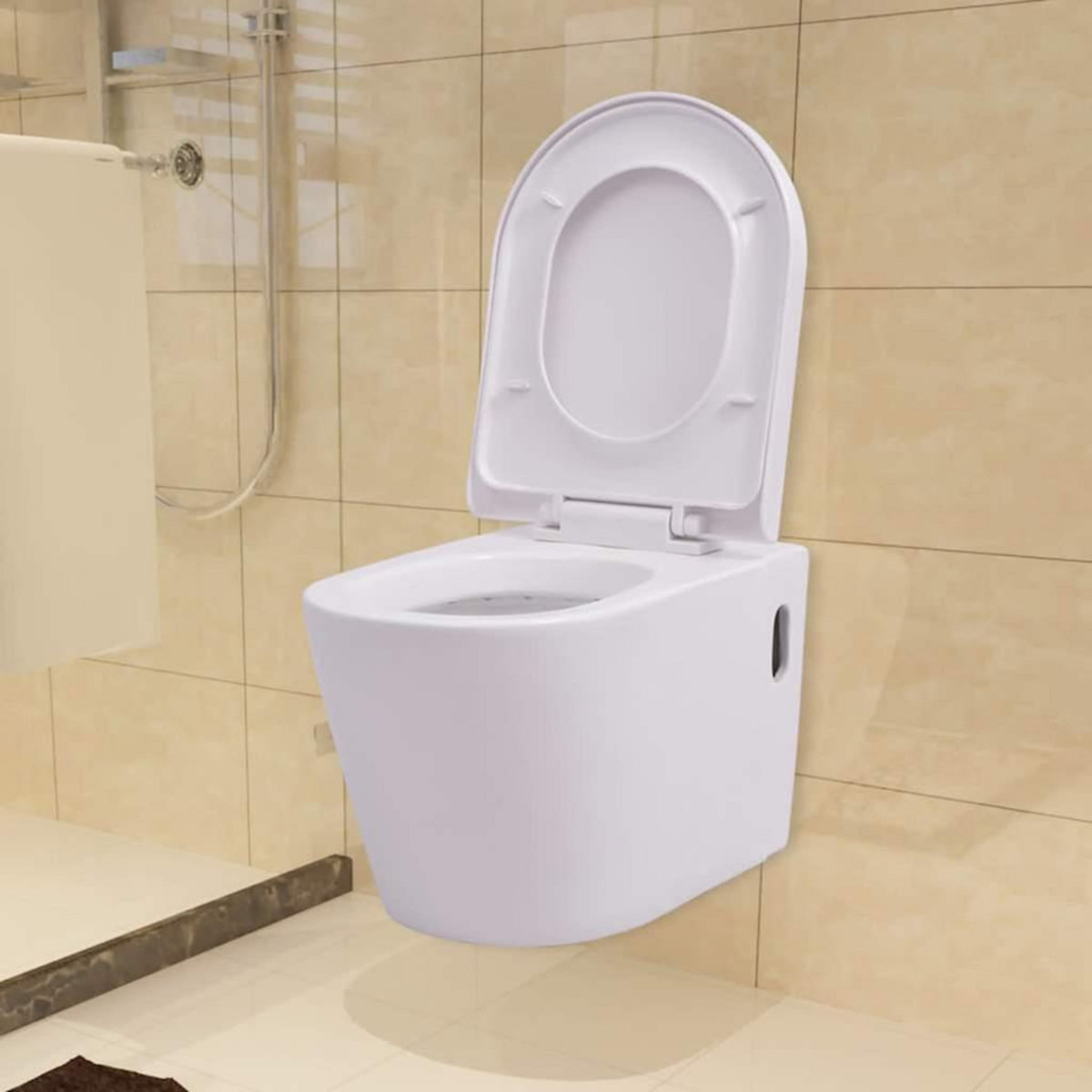 VIDAXL Toilette murale avec reservoir cache Ceramique Blanc