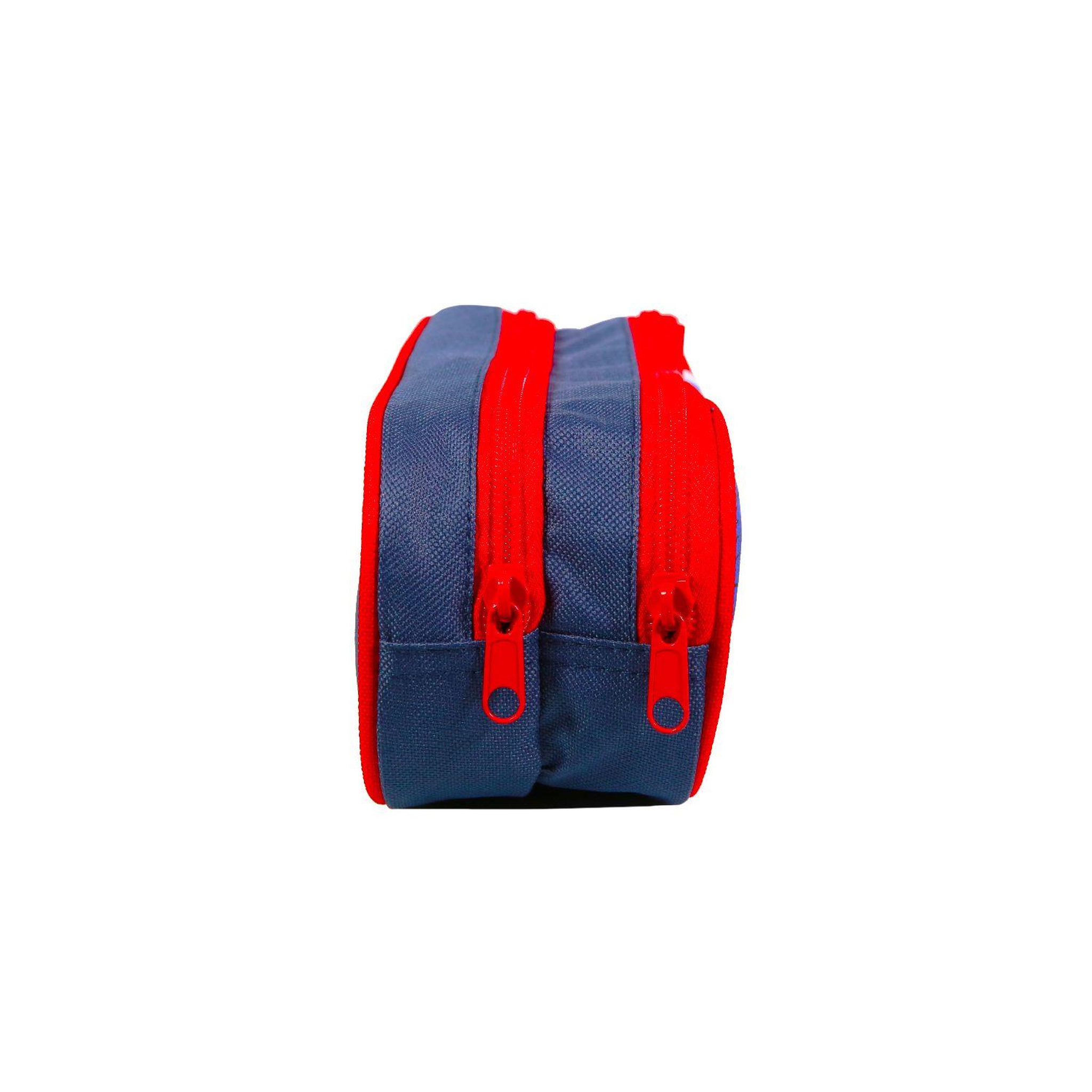 Voir la diapositive 3 : Bagtrotter BAGTROTTER Trousse scolaire 2 compartiments Spiderman Bleu