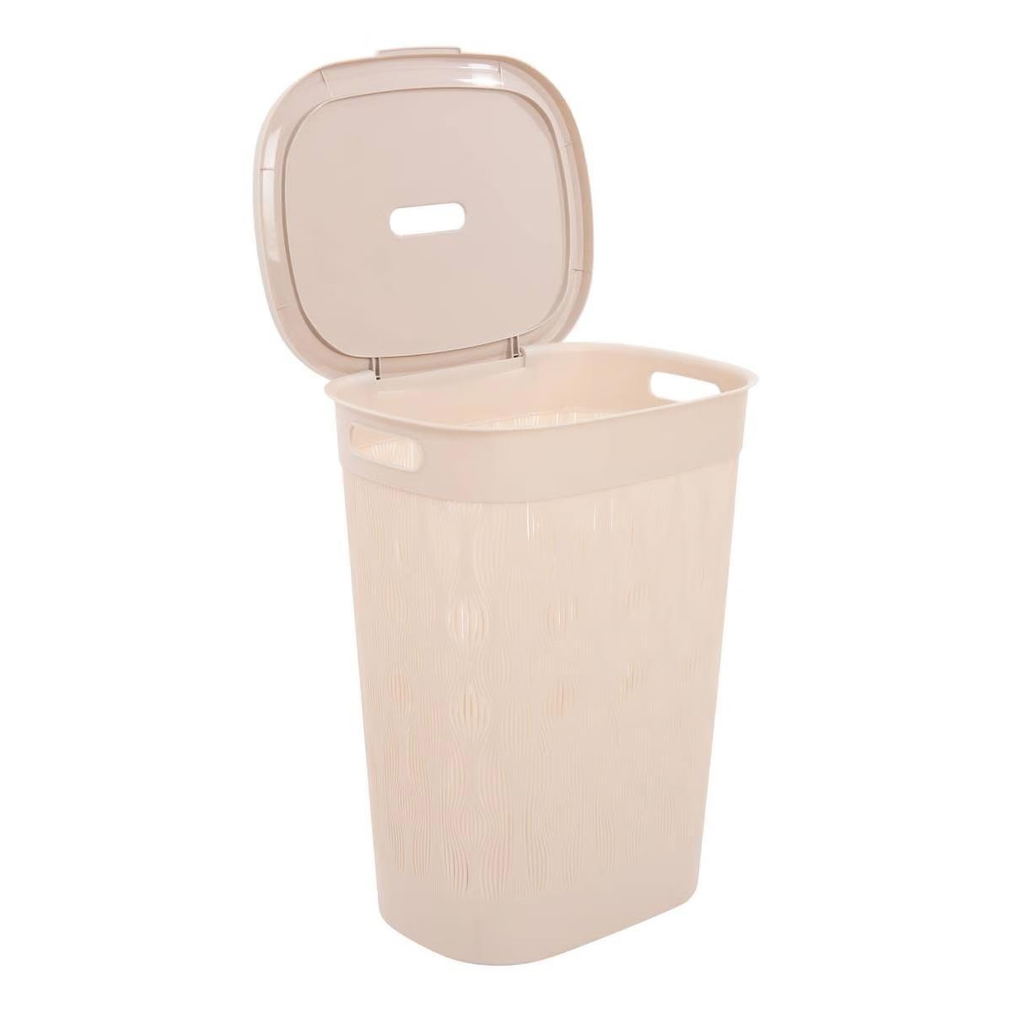 Voir la diapositive 2 : FIVE Panier à linge design  leaf  58l beige