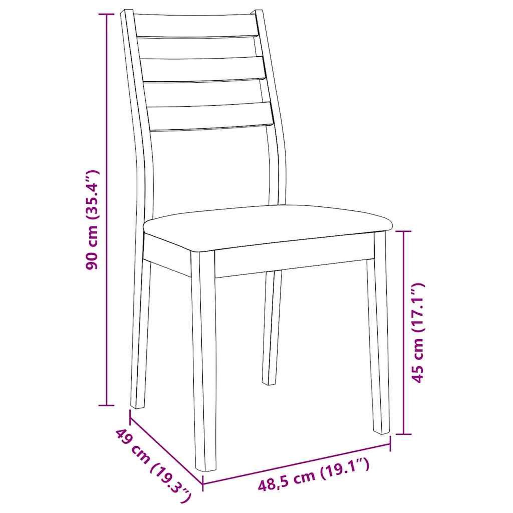 Voir la diapositive 6 : VIDAXL Chaises a manger coussins 2 pcs blanc bois massif caoutchouc