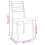Voir la diapositive 6 : VIDAXL Chaises a manger coussins 2 pcs blanc bois massif caoutchouc