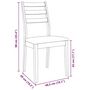 Voir la diapositive 6 : VIDAXL Chaises a manger coussins 2 pcs blanc bois massif caoutchouc
