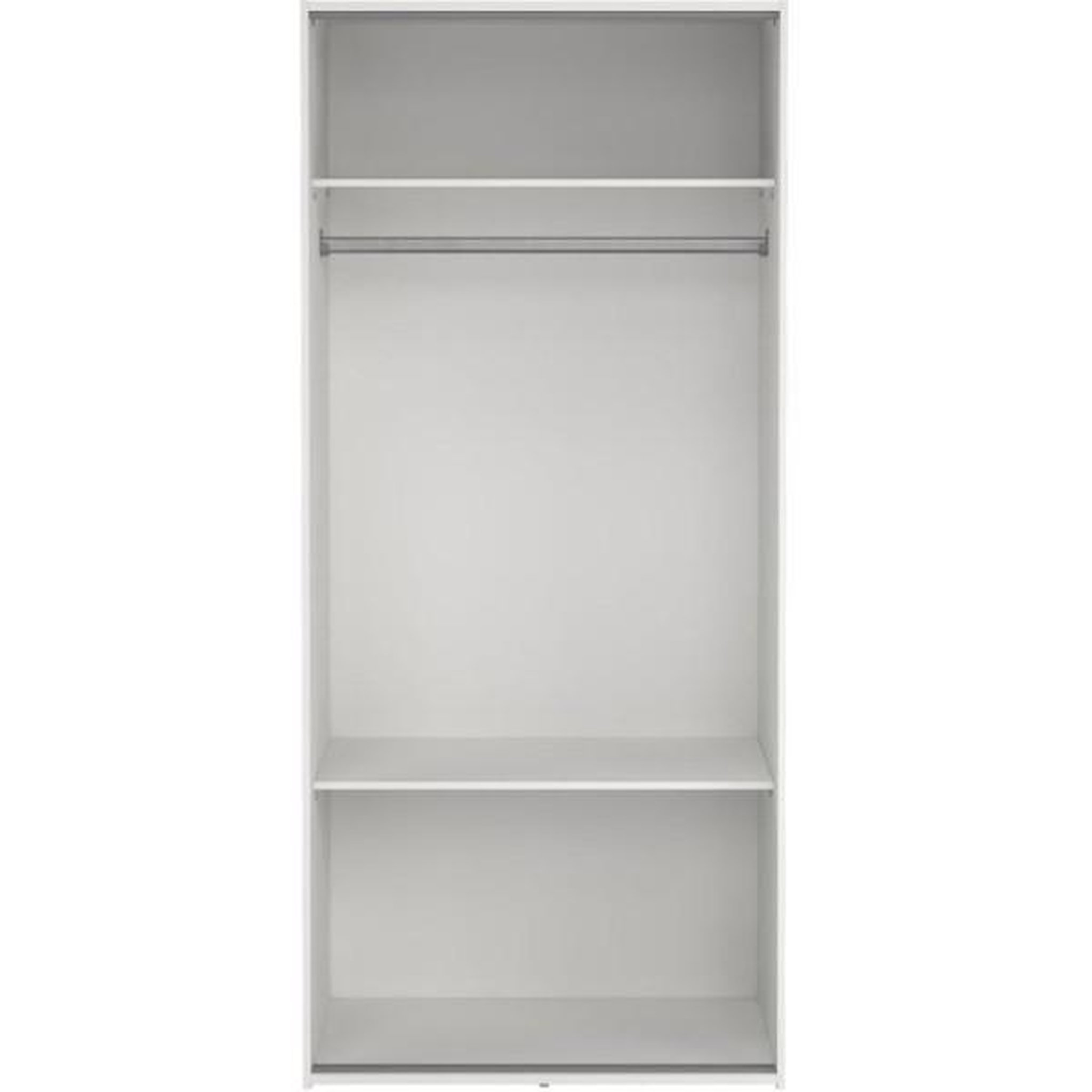 Voir la diapositive 6 : MARKET24 Armoire de chambre - space - blanc - 2 portes coulissantes - 77,6 x 48,3 x 175,4 cm