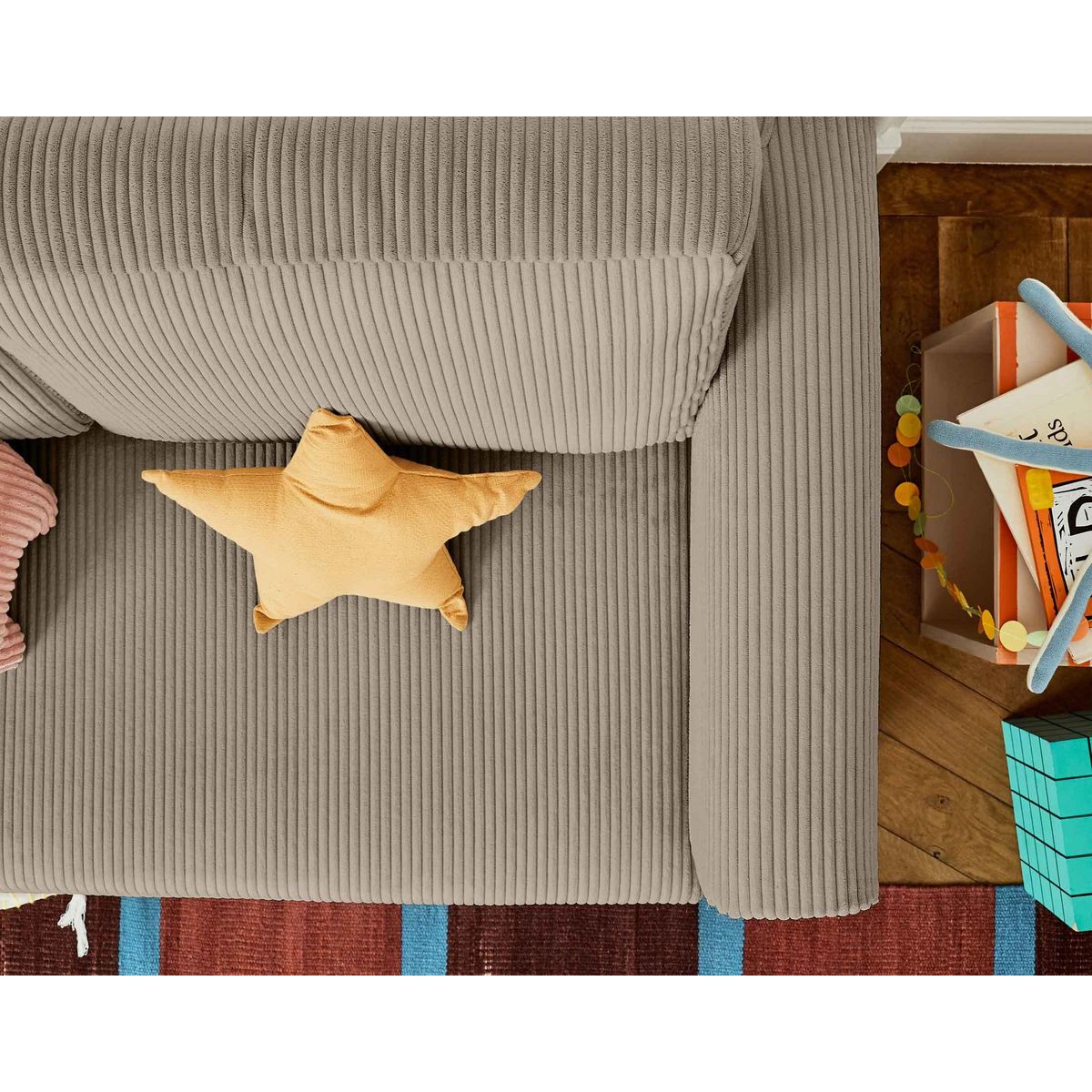 BEST MOBILIER Marilia - canapé 2 places - convertible déplimousse - en velours côtelé