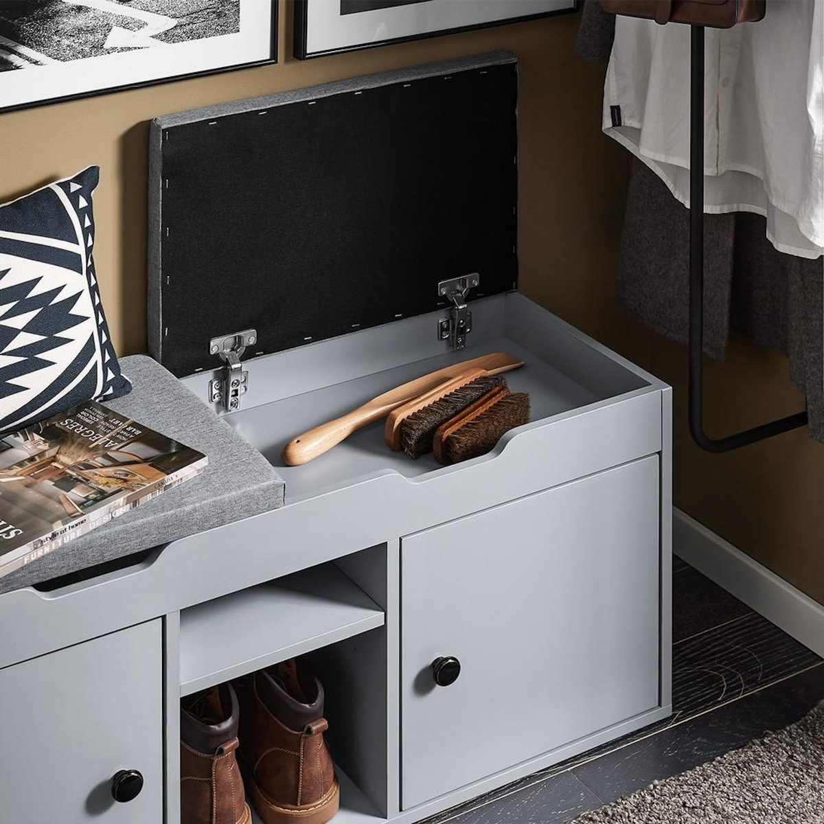 SOBUY SoBuy - Banc de rangement à chaussures avec 2 tiroirs - Moderne - FSR96