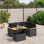 Voir la diapositive 1 : VIDAXL Salon de jardin 5 pcs avec coussins noir resine tressee