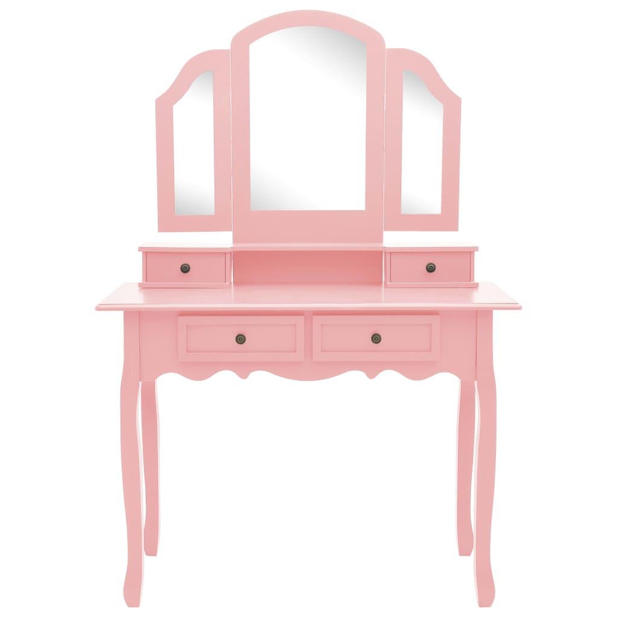 Voir la diapositive 3 : VIDAXL Ensemble de coiffeuse et tabouret Rose 100x40x146 cm Paulownia