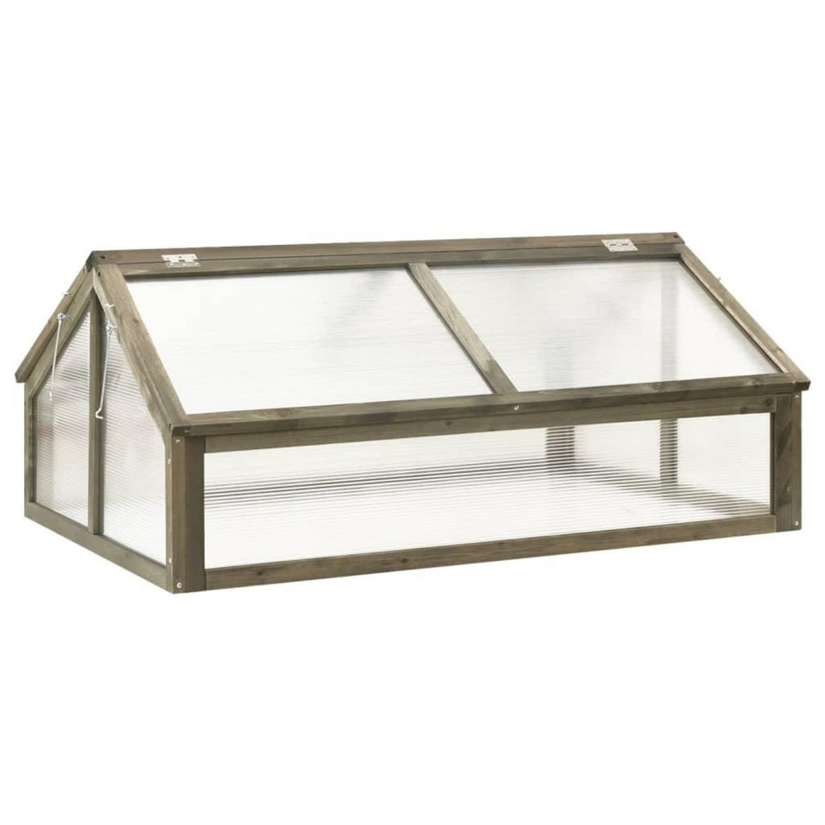 VIDAXL Serre Gris 114x80x50 cm Bois de sapin