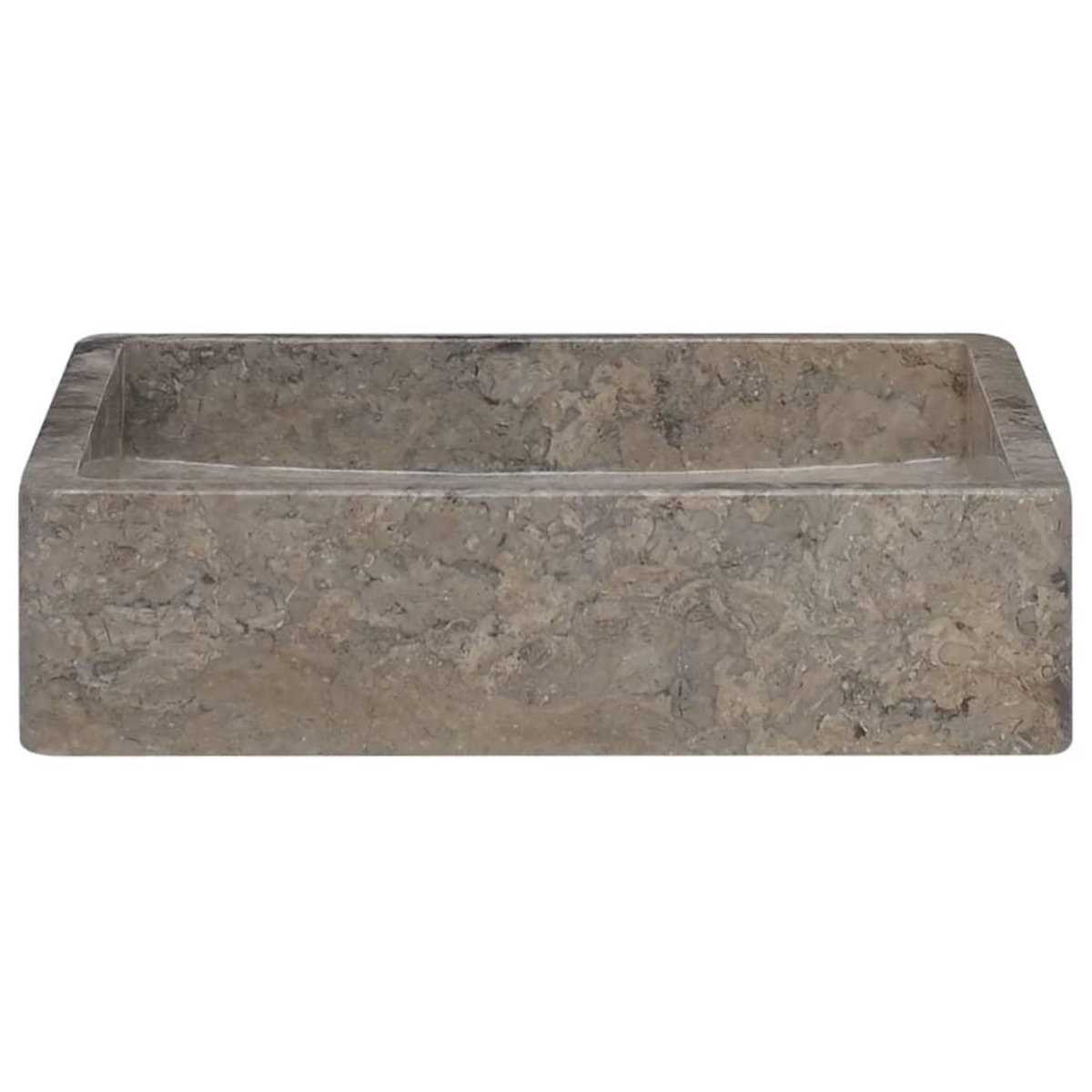 VIDAXL Lavabo Gris 40x40x10 cm Marbre
