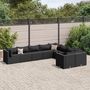Voir la diapositive 1 : VIDAXL Salon de jardin 9 pcs avec coussins noir resine tressee