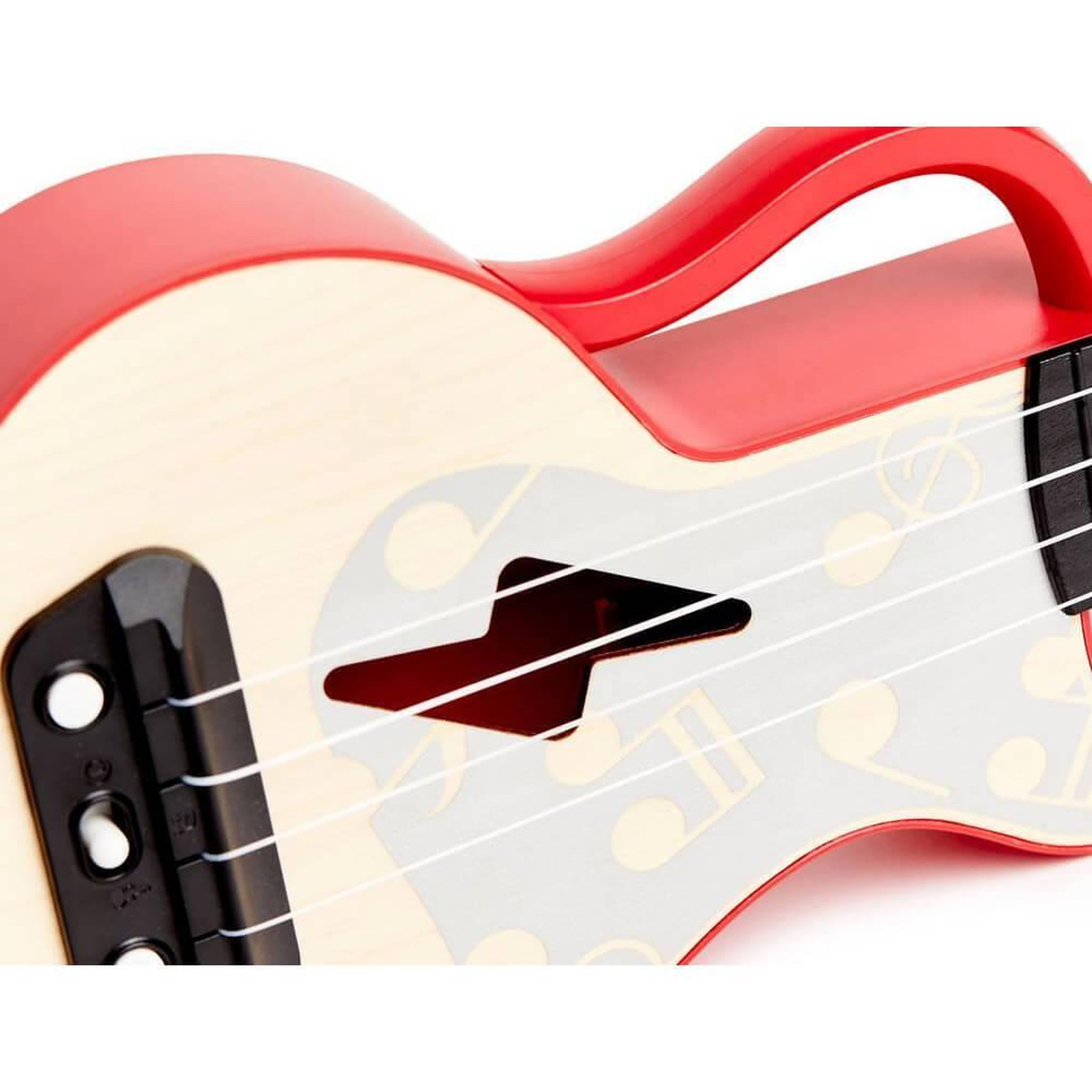 Voir la diapositive 4 : Hape Ukulele électrique avec apprentissage interactif rouge