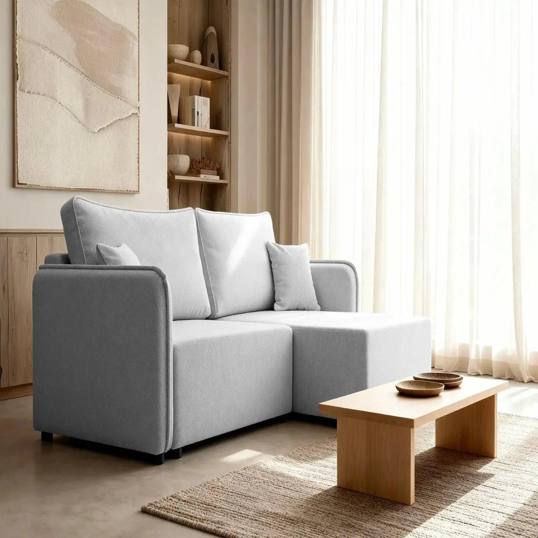 Voir la diapositive 4 : CASANOVA PARIS Bonnie - canapé d'angle convertible tissu lisse