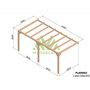 Voir la diapositive 2 : JARDIDECO Pergola adossée en lamellé-collée Calais 600 x 300 cm - Mardeland