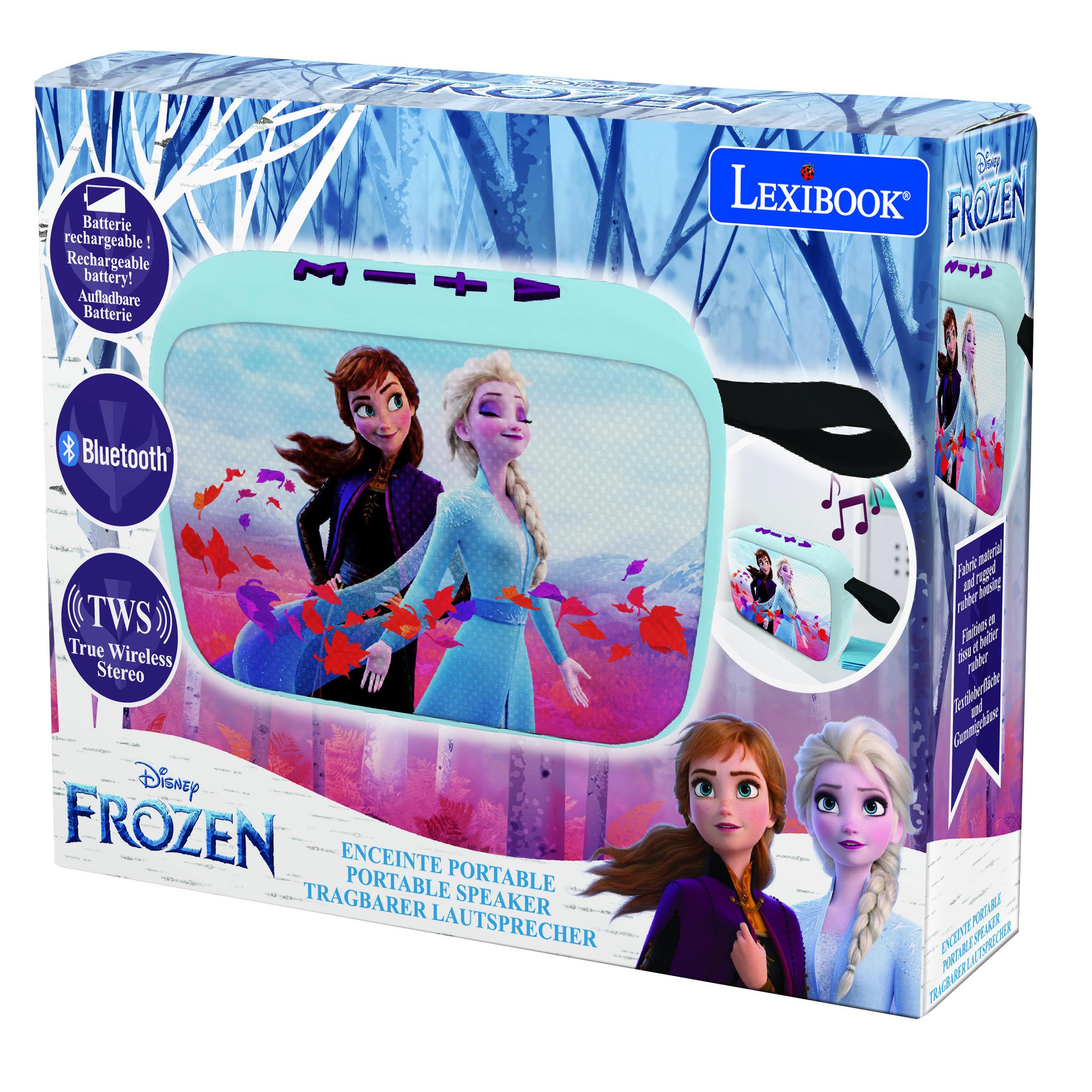 Voir la diapositive 6 : Lexibook Enceinte Bluetooth portable Disney La Reine des Neiges