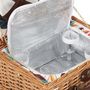 Voir la diapositive 4 : The Home Deco Factory Panier de pique nique avec vaisselle pour 4 personnes