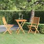 Voir la diapositive 1 : VIDAXL Ensemble a manger de jardin pliable 3 pcs Bois d'acacia solide