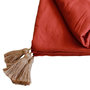 Voir la diapositive 3 : DECOSTARS Édredon Panama 90x190 cm pompons jute terracotta