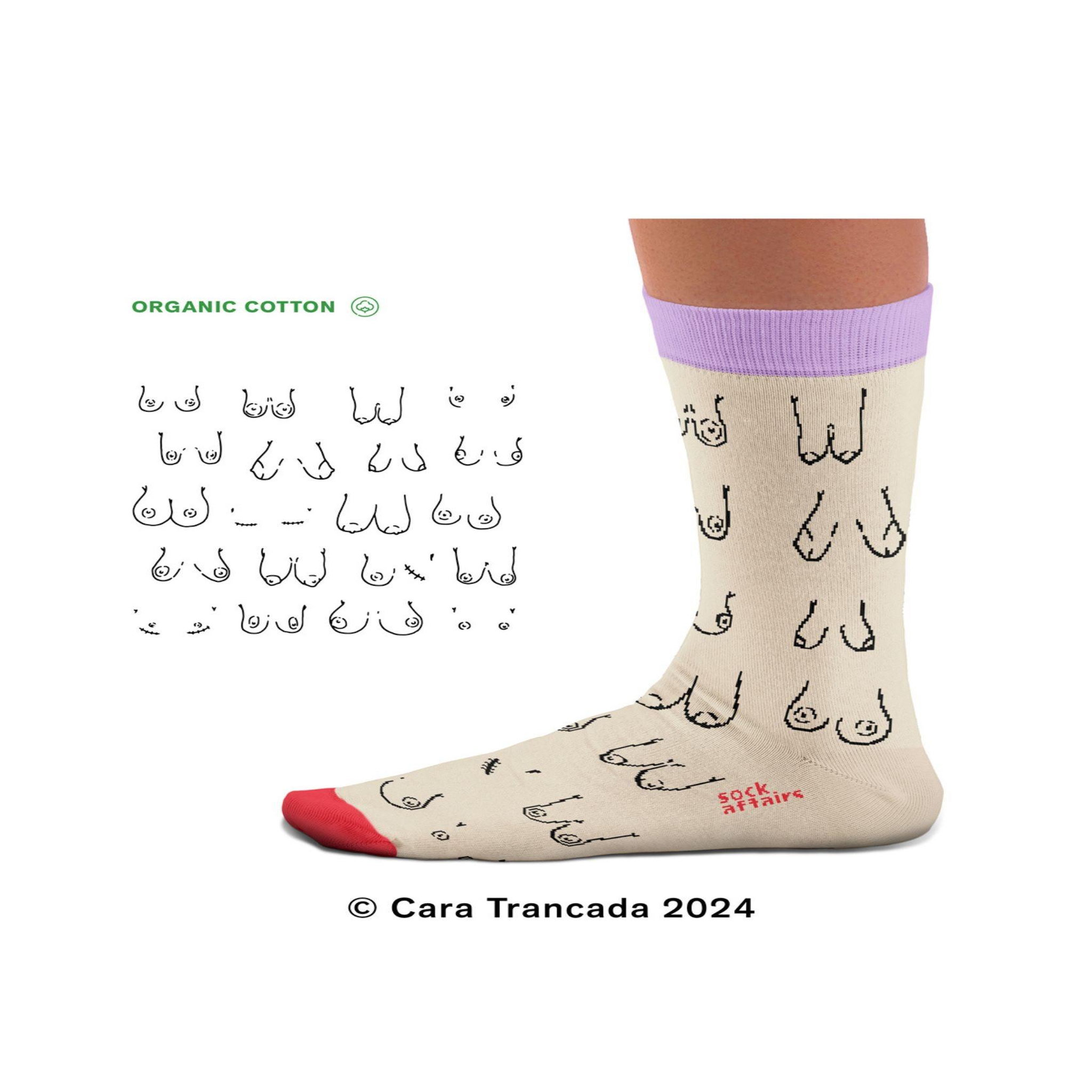 Voir la diapositive 3 : SOCK AFFAIRS Chaussettes coton bio poitrines, cara trancada