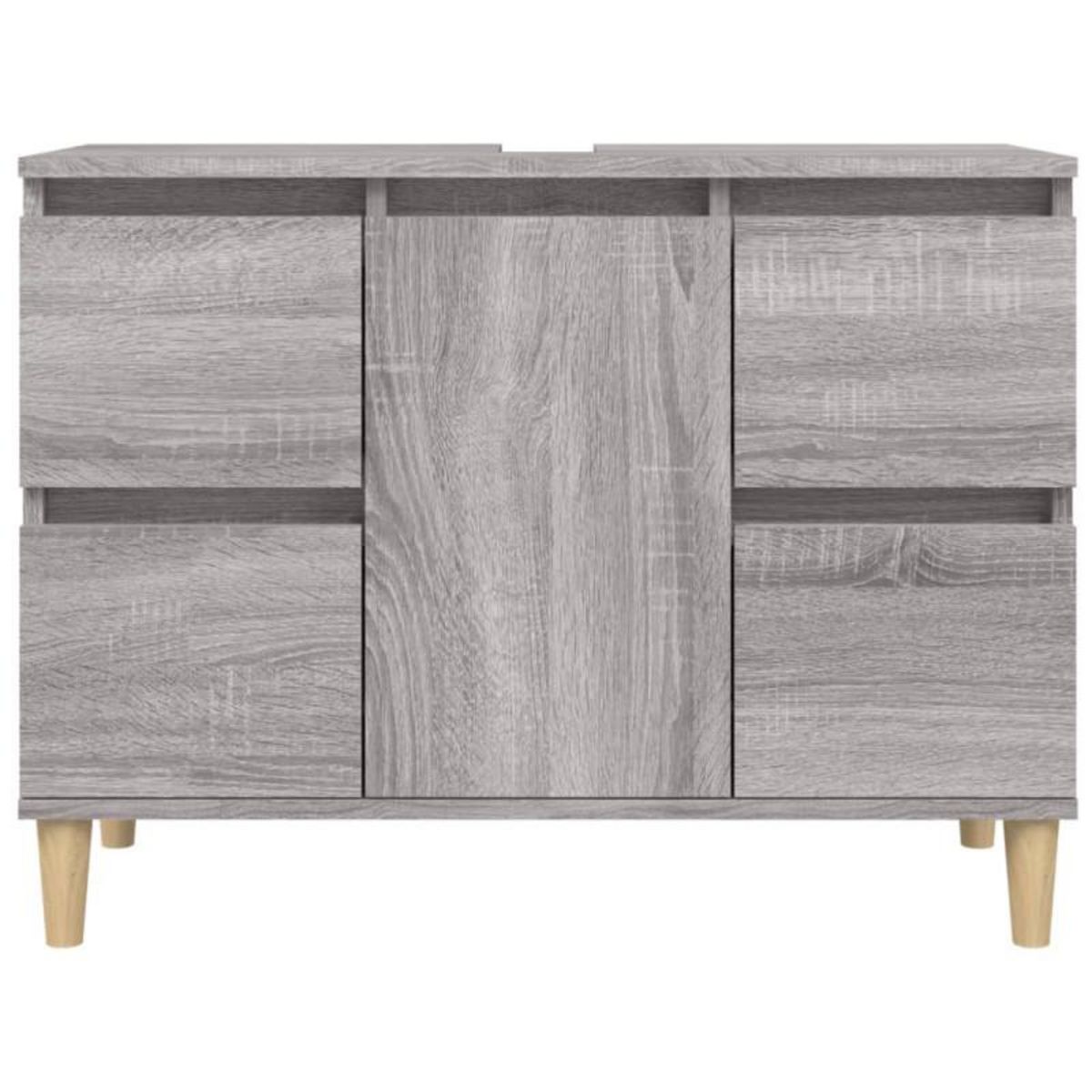VIDAXL Meuble d évier sonoma gris 80x33x60 cm bois d ingénierie