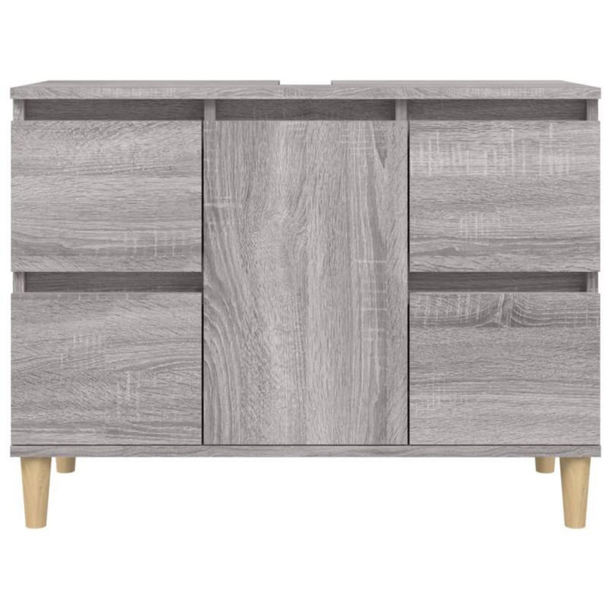 VIDAXL Meuble d évier sonoma gris 80x33x60 cm bois d ingénierie