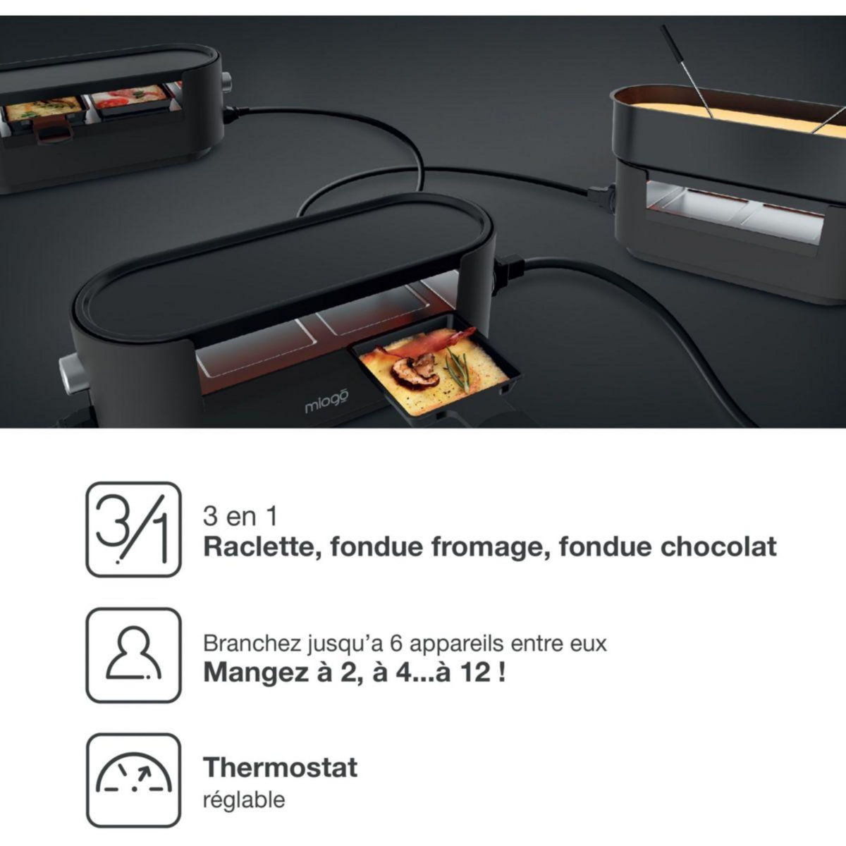 MIOGO Raclette Duo Multiplug