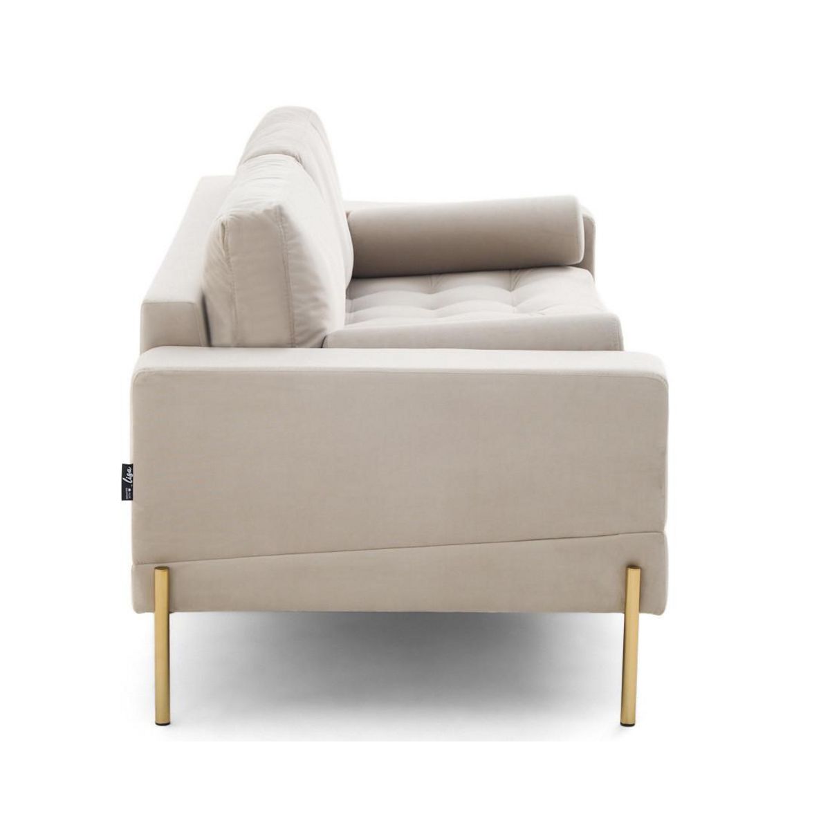 LISA DESIGN Isaure - canapé droit 3 places en velours