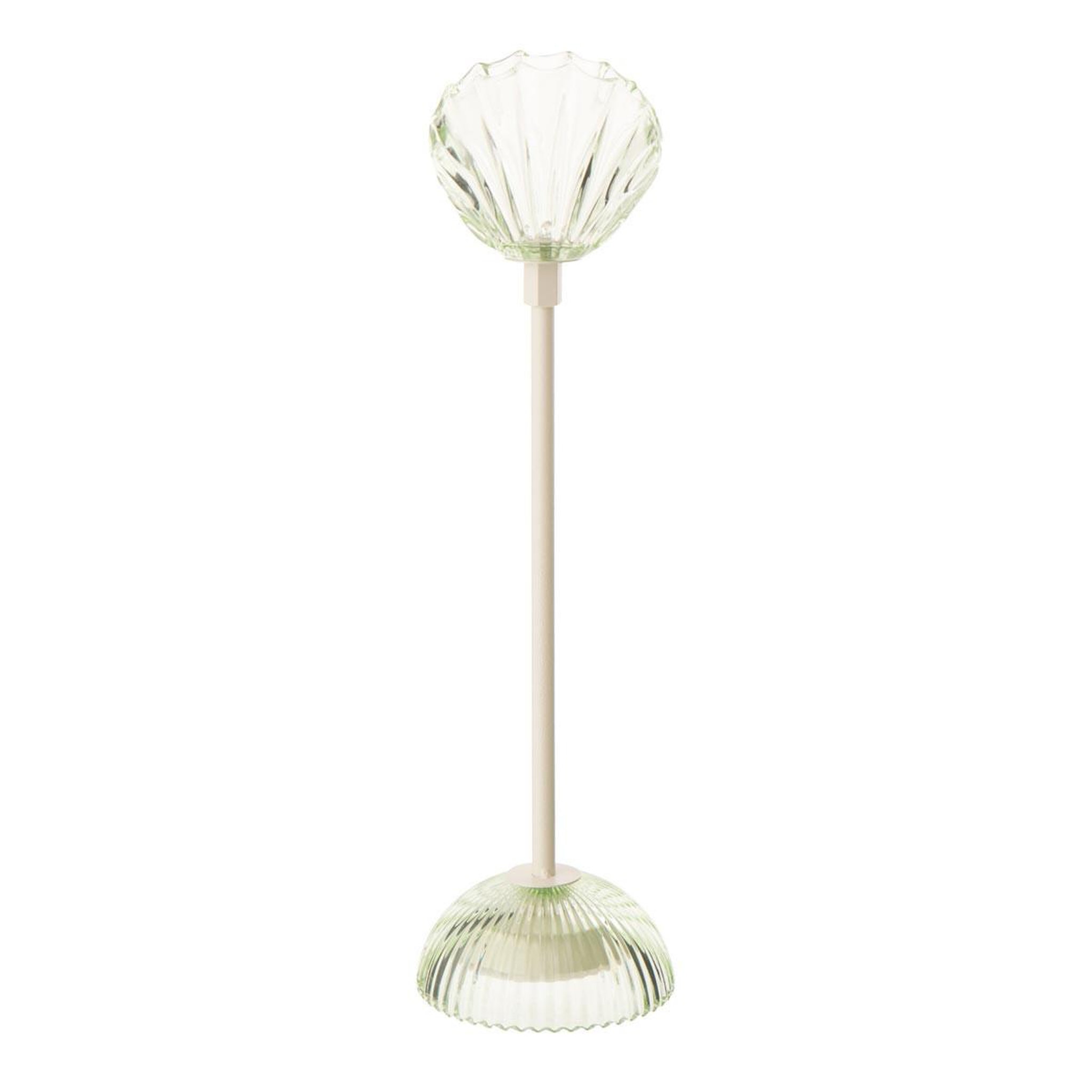 J-LINE Lampe à poser led coquillage  conchiglia  37cm vert clair