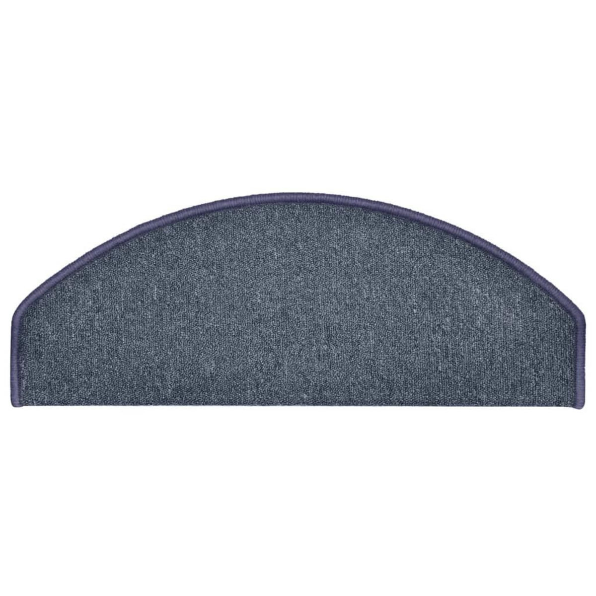 VIDAXL Tapis de marches d'escalier 15 pcs Gris fonce et bleu 65x24x4cm