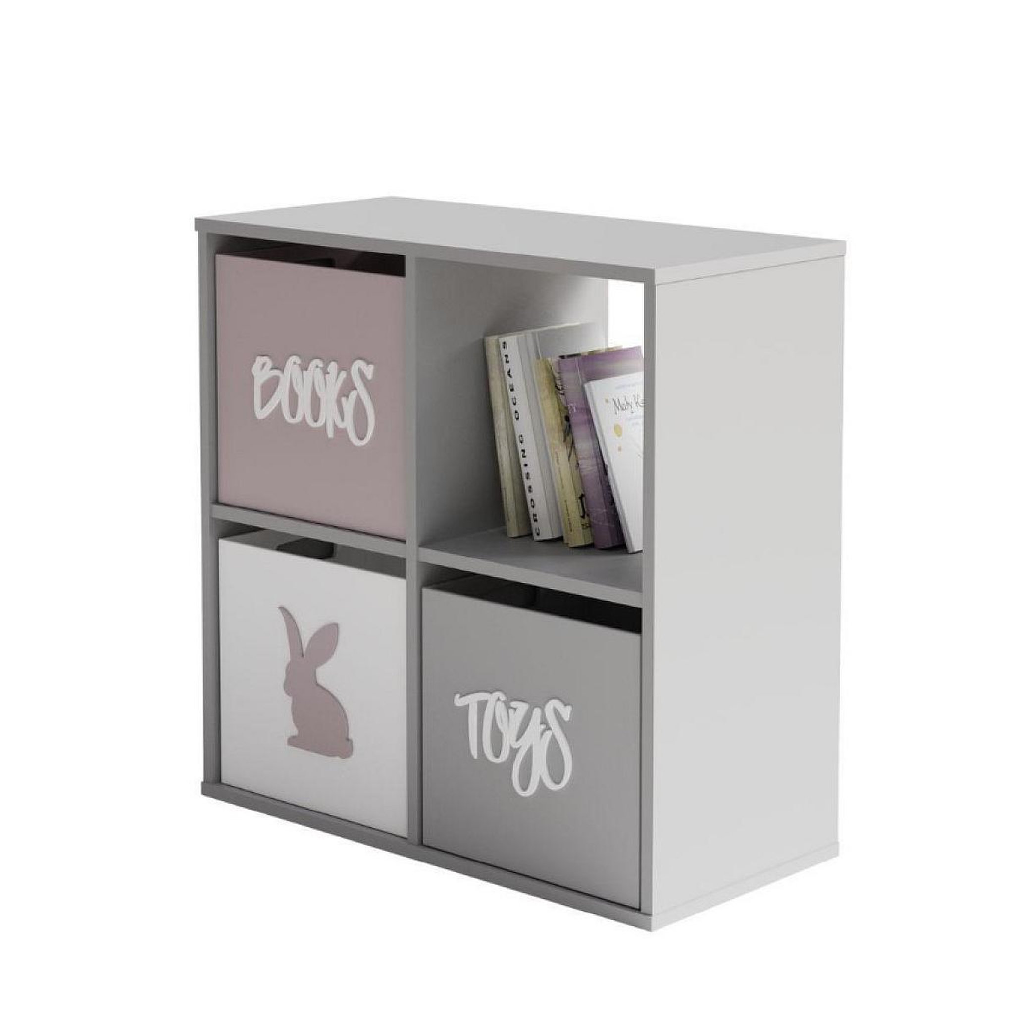 KOBI Rangement cubes Loni 2x2 blanc