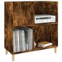 Voir la diapositive 4 : VIDAXL Armoire a disques chene fume 84,5x38x89 cm bois d'ingenierie