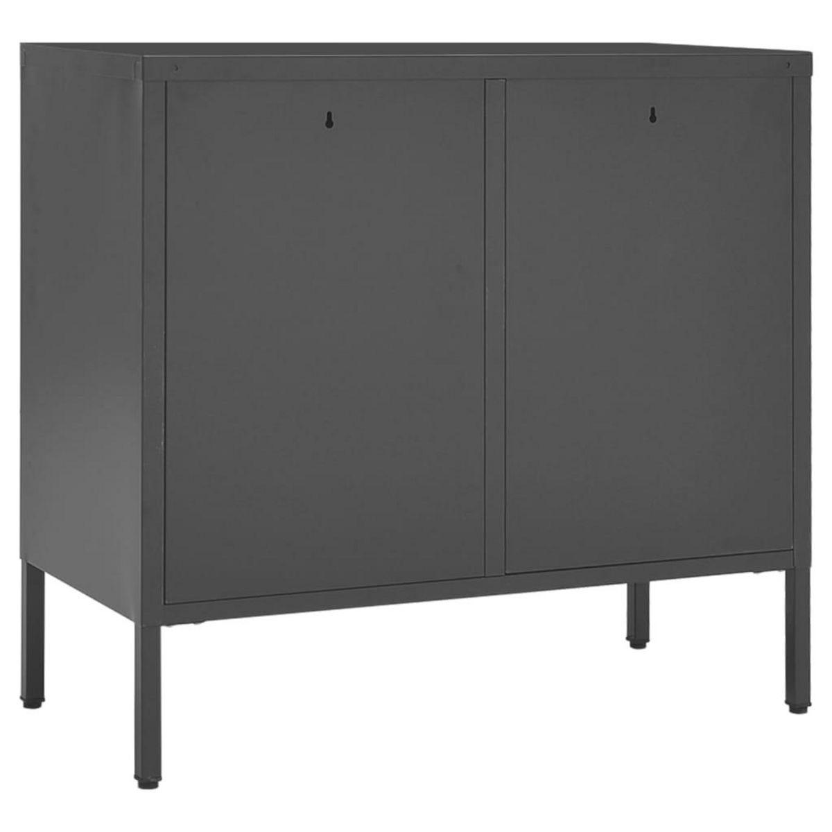 VIDAXL Buffet Anthracite 75x35x70 cm Acier et verre trempe