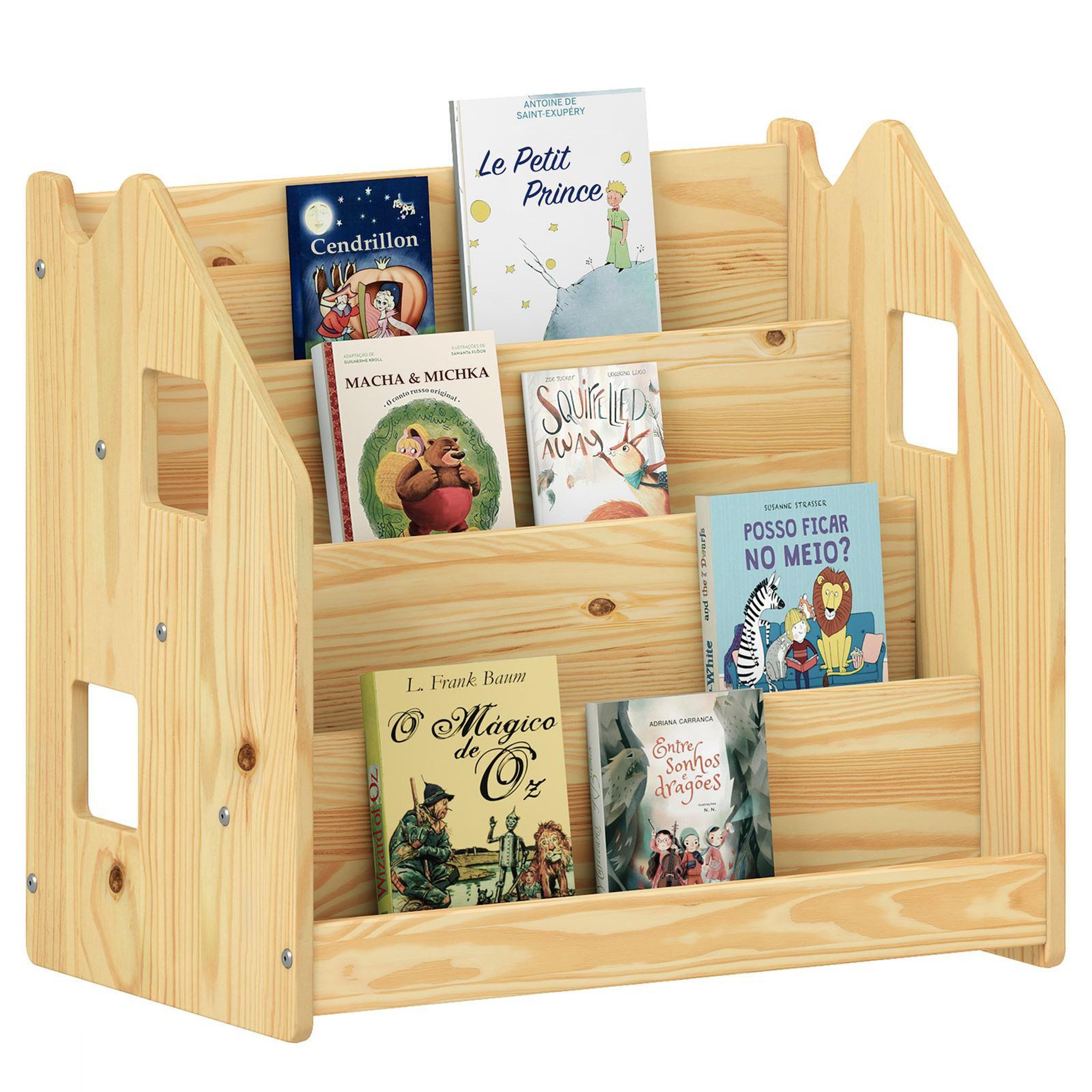 Voir la diapositive 1 : IDIMEX Bibliothèque enfant BRUNO en pin massif
