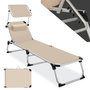 Voir la diapositive 1 : tectake Bain de soleil Transat Chaise longue Pliable