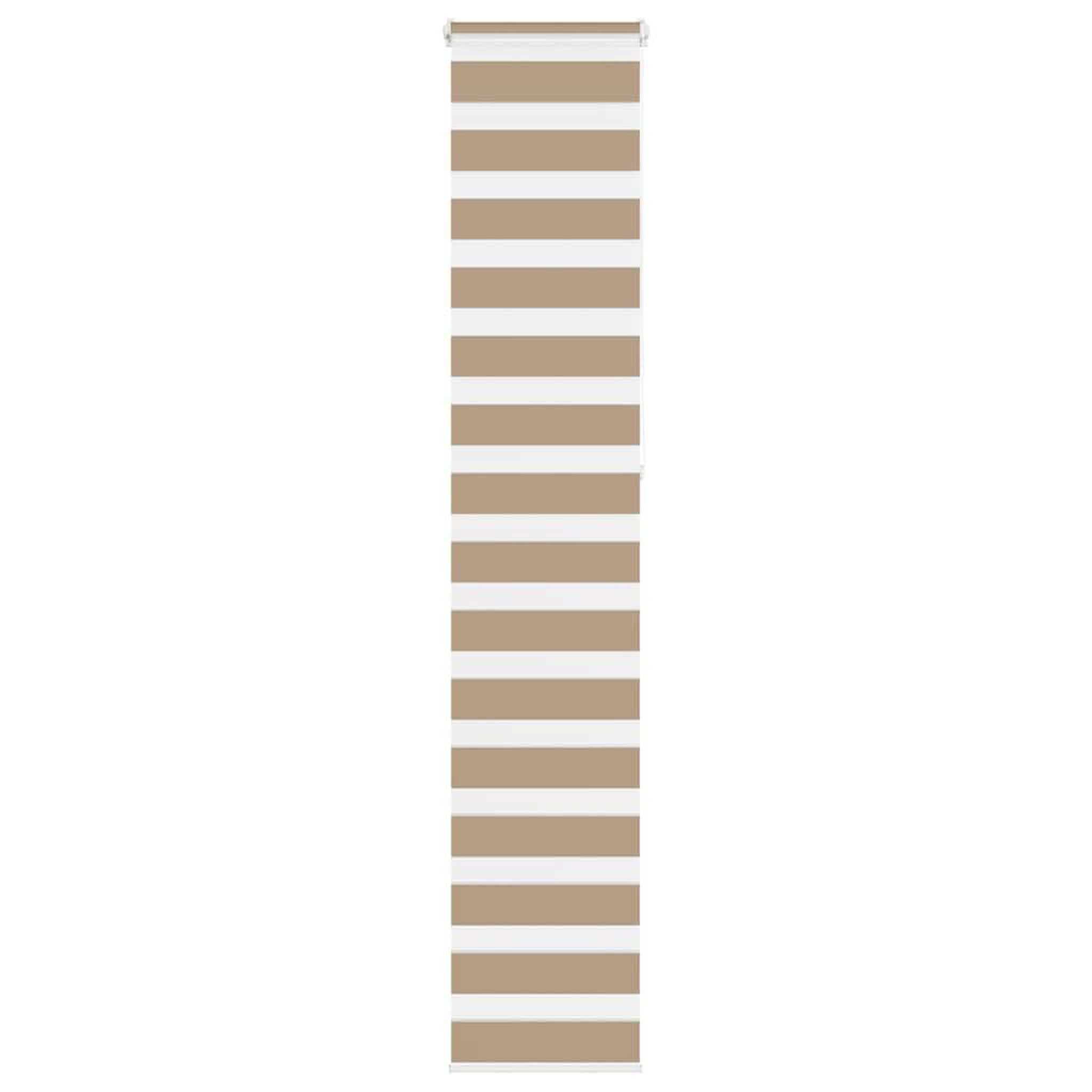 VIDAXL Store zebre marron sable largeur du tissu 45,9 cm polyester