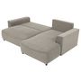 Voir la diapositive 2 : BEST MOBILIER Aurelia - canapé d'angle droit 4 places convertible avec coffre en tissu texturé