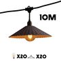 Voir la diapositive 1 : Lumisky Lot de 2 guirlandes VINTY Noir Acier 6M