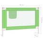 Voir la diapositive 6 : VIDAXL Barriere de securite de lit enfant Vert 90x25 cm Tissu