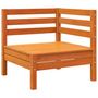 Voir la diapositive 2 : VIDAXL Canape d'angle de jardin cire marron bois de pin massif