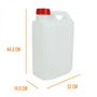 Voir la diapositive 2 : LINXOR Bidon en plastique (PEHD) pour usage alimentaire avec bouchon - 20L