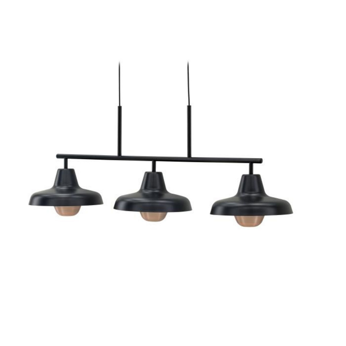 Paris Prix Suspension Design 3 Lampes  Stoten  112cm Noir