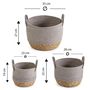 Voir la diapositive 5 : VS VENTA-STOCK Set de 3 paniers Neves fibre naturelle et papier, gris/naturel