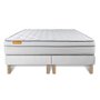 Voir la diapositive 2 : SEPTNUITS Matelas + double sommiers Memo Luxe Ressorts ensachés + mémoire de forme 5 zones de confort MAXI épaisseur