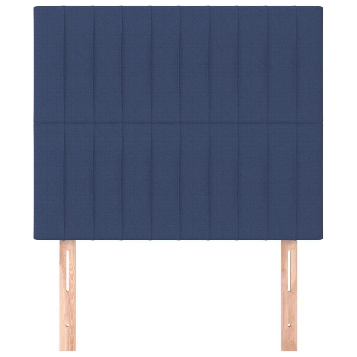 VIDAXL Tetes de lit 2 pcs Bleu 100x5x78/88 cm Tissu