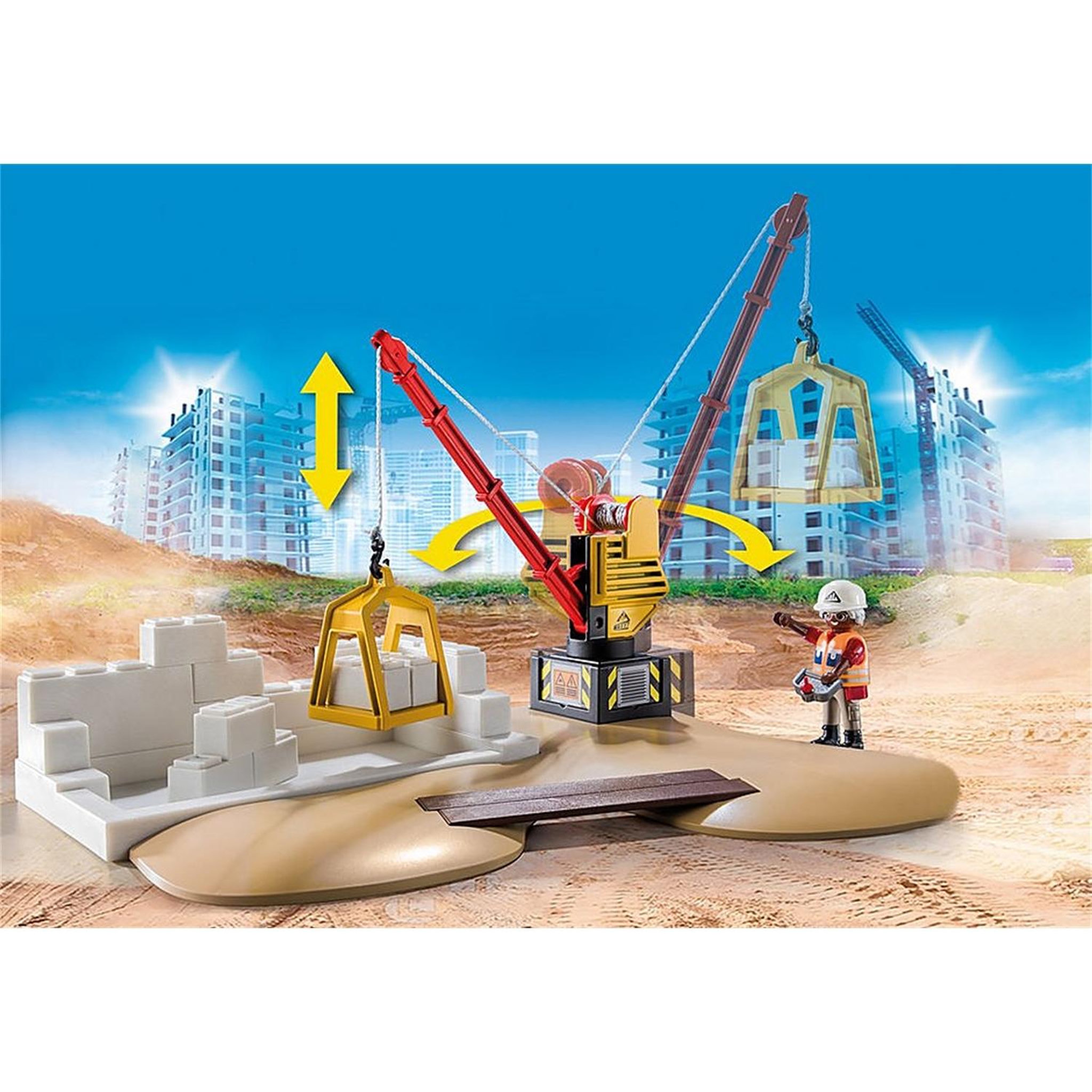 Voir la diapositive 5 : PLAYMOBIL City Action Site de travaux avec camion et ouvriers