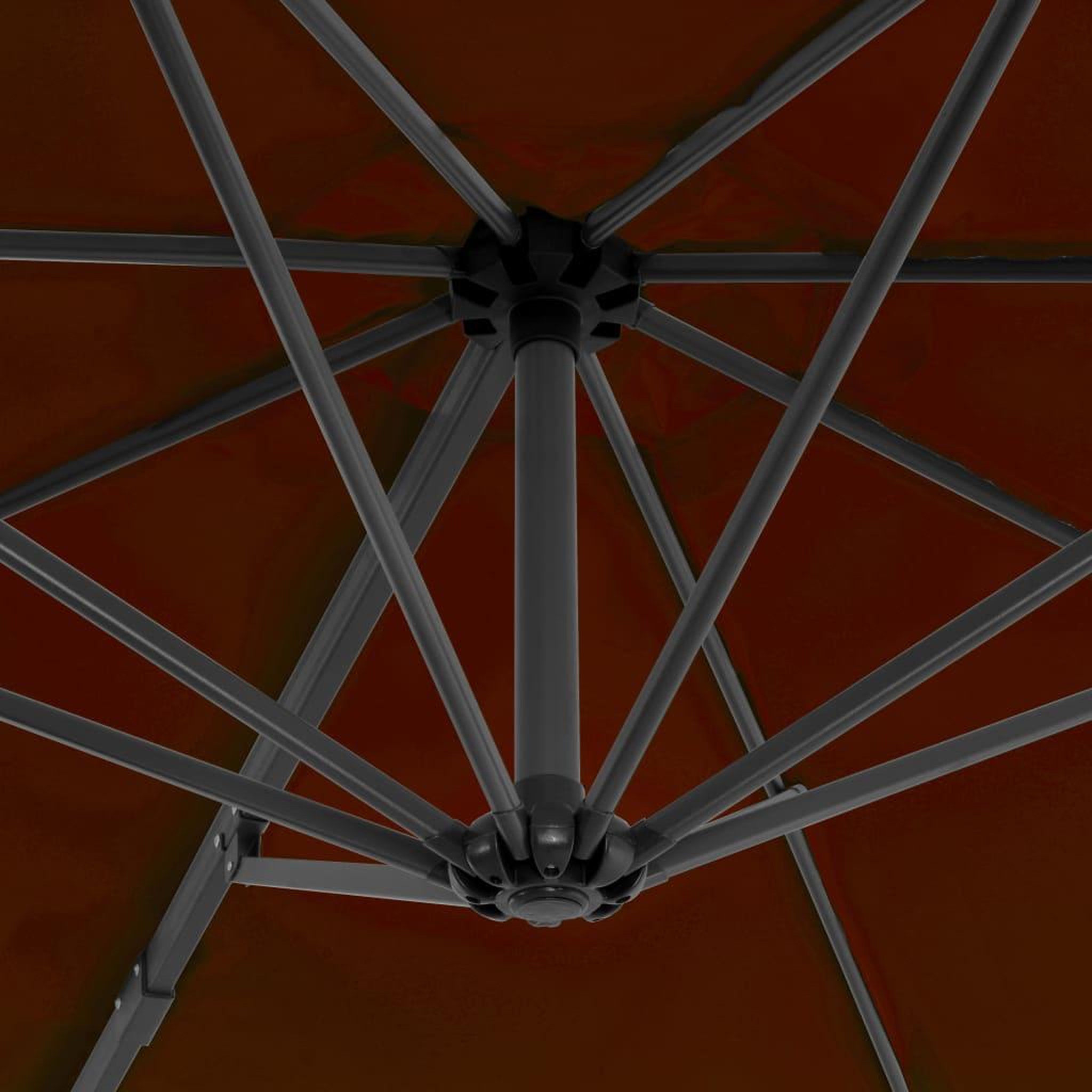 Voir la diapositive 5 : VIDAXL Parasol de jardin en porte-a-faux avec mat en aluminium