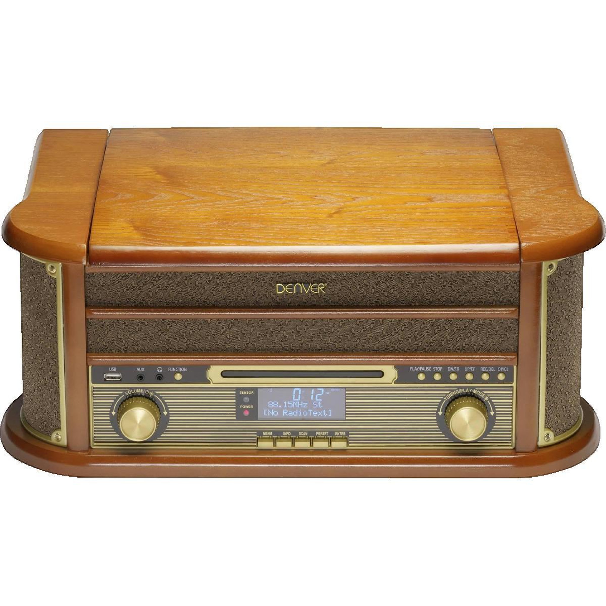 Denver Electronics Platine vinyle Denver MRD-51 Système de musique rétro avec tourne-disque, DAB, cassette