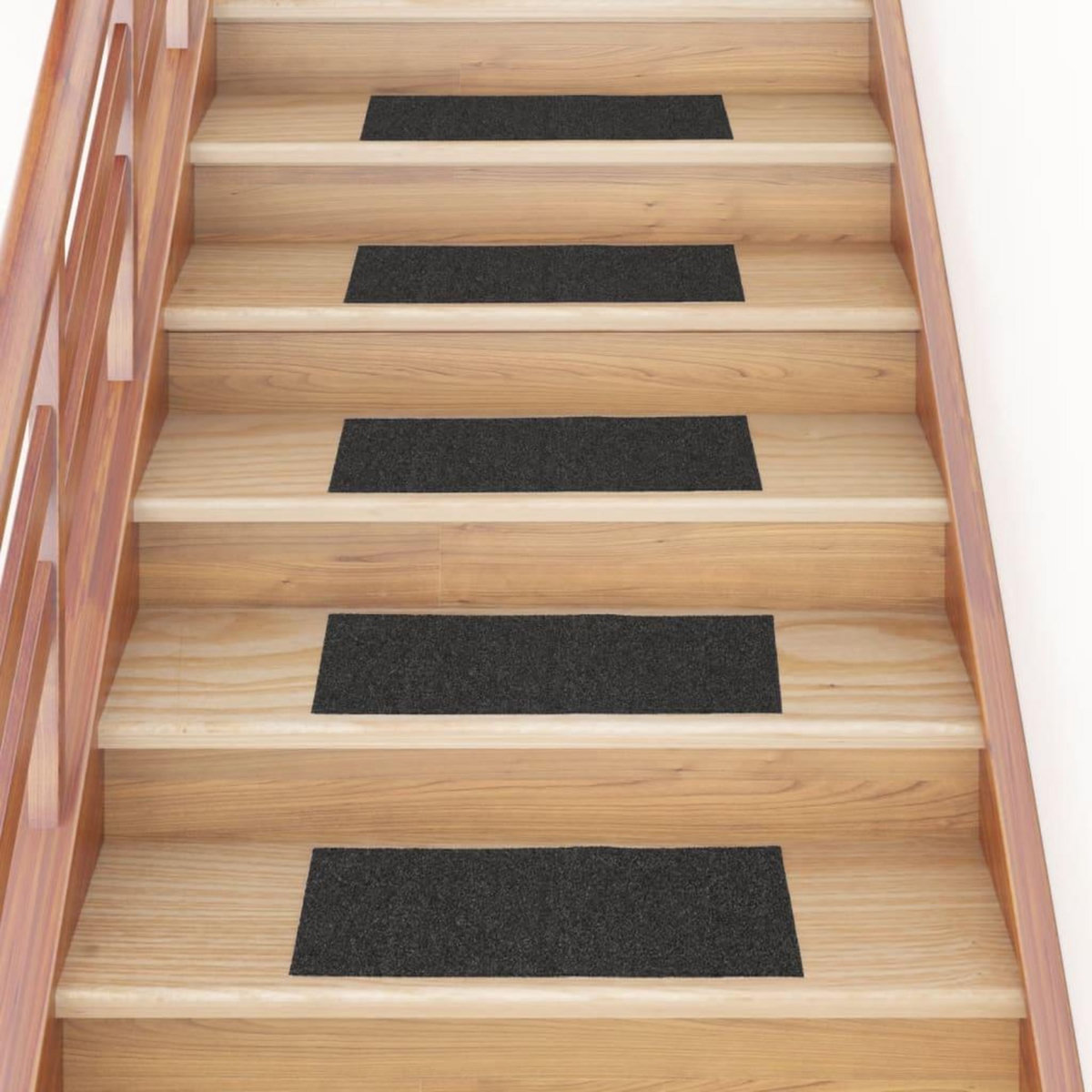 VIDAXL Tapis d'escalier autocollants rectangulaire 15 pcs 60x25 cm