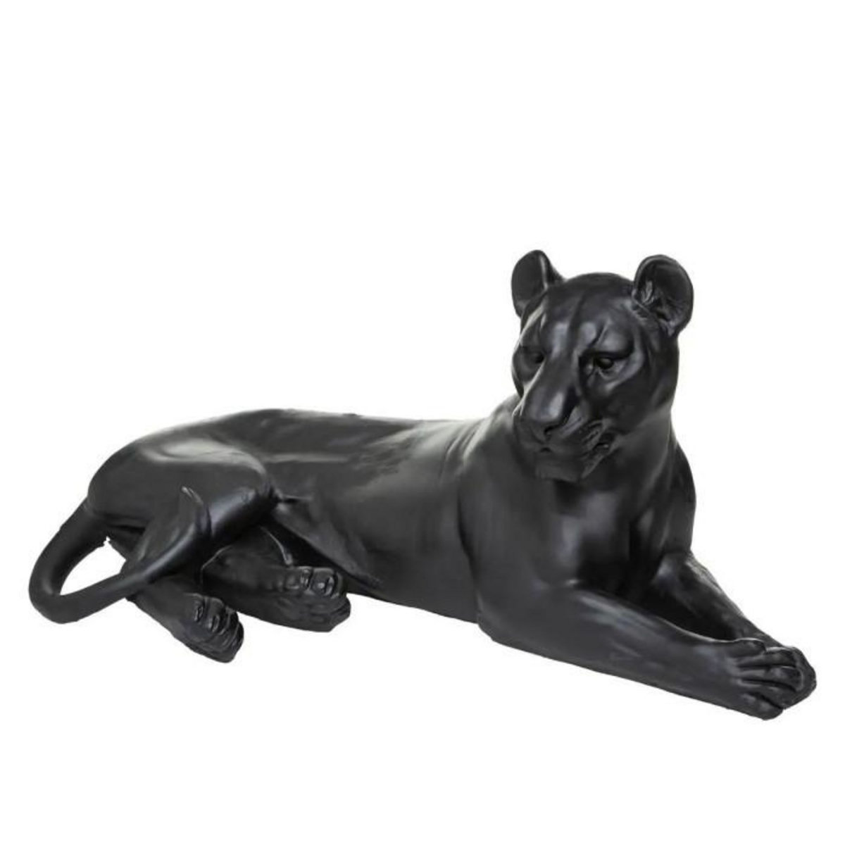 ATMOSPHERA Statuette Déco  Léopard Couché  80cm Noir