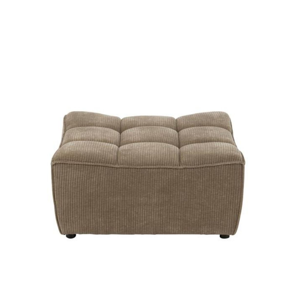 Paris Prix Pouf Matelassé  Grid  92cm Taupe Foncé